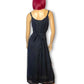 90’s/Y2K Black Mesh Layered Maxi Dress (L)