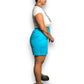 90’s/Y2K Lizsport by Liz Claiborne Turquoise Pleated Shorts (XL)
