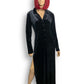 Y2K Be Smart Black Velvet Duster Cardigan (M)