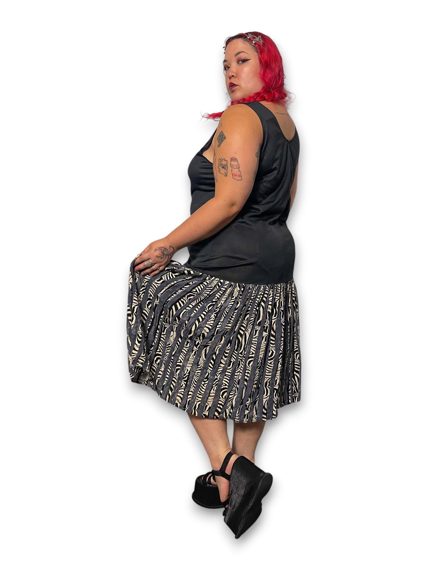 80’s/90’s Boho Grunge Midi Dress (XL/1X)
