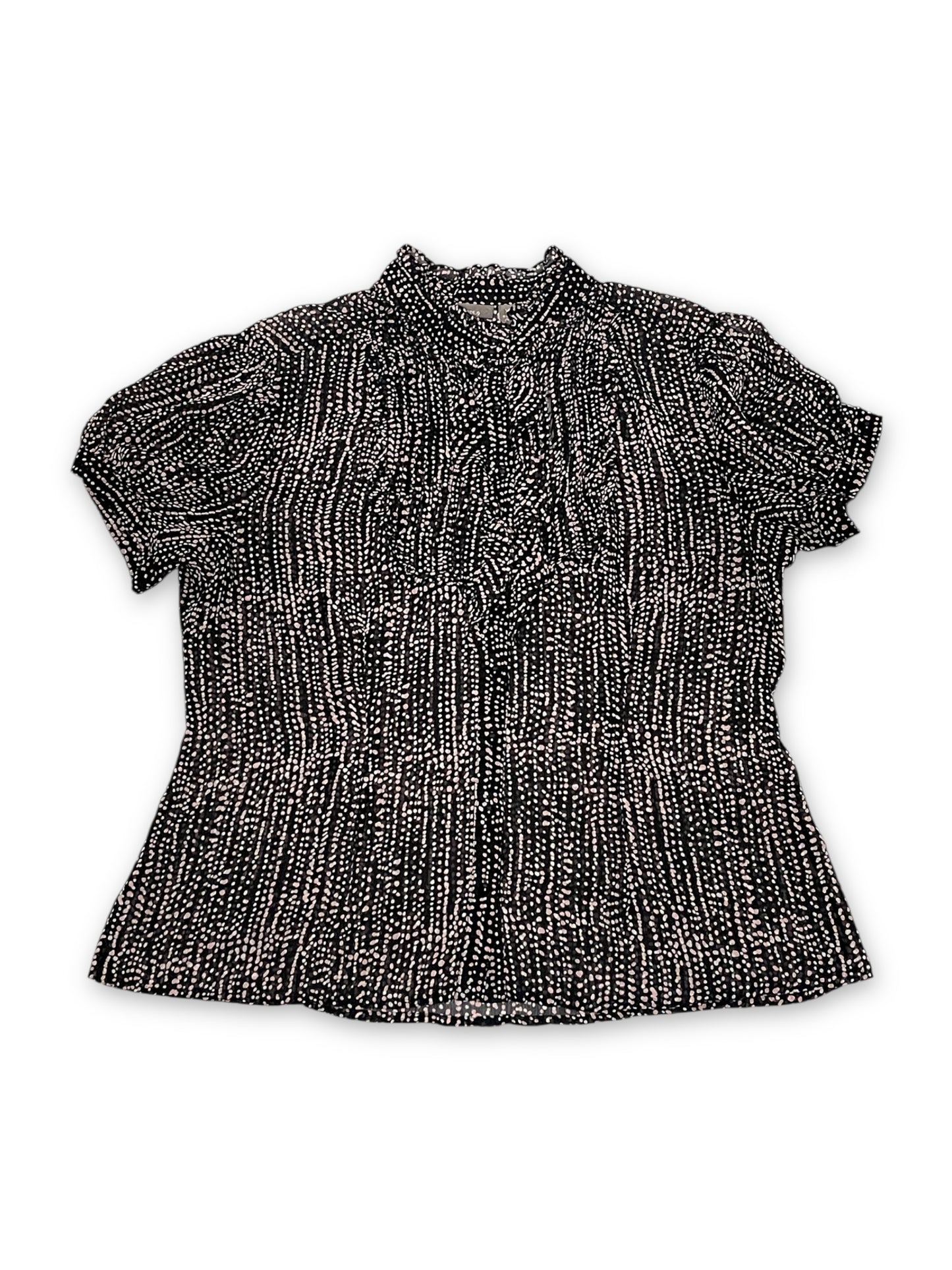 Y2K Polka Dot Sheer Blouse (XL)