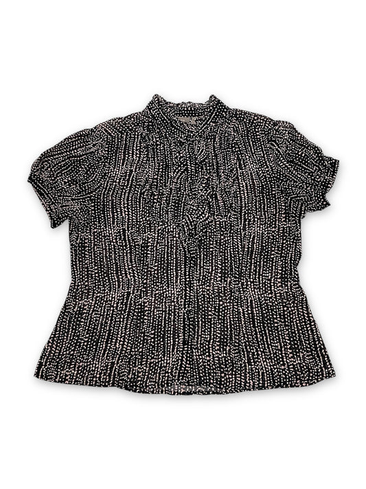 Y2K Polka Dot Sheer Blouse (XL)