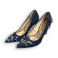 Sam Edelman Denim Rhinestone Heels (6.5)