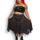 90’s/Y2K Maurices Brown Handkerchief Skirt (2X/3X/4X)