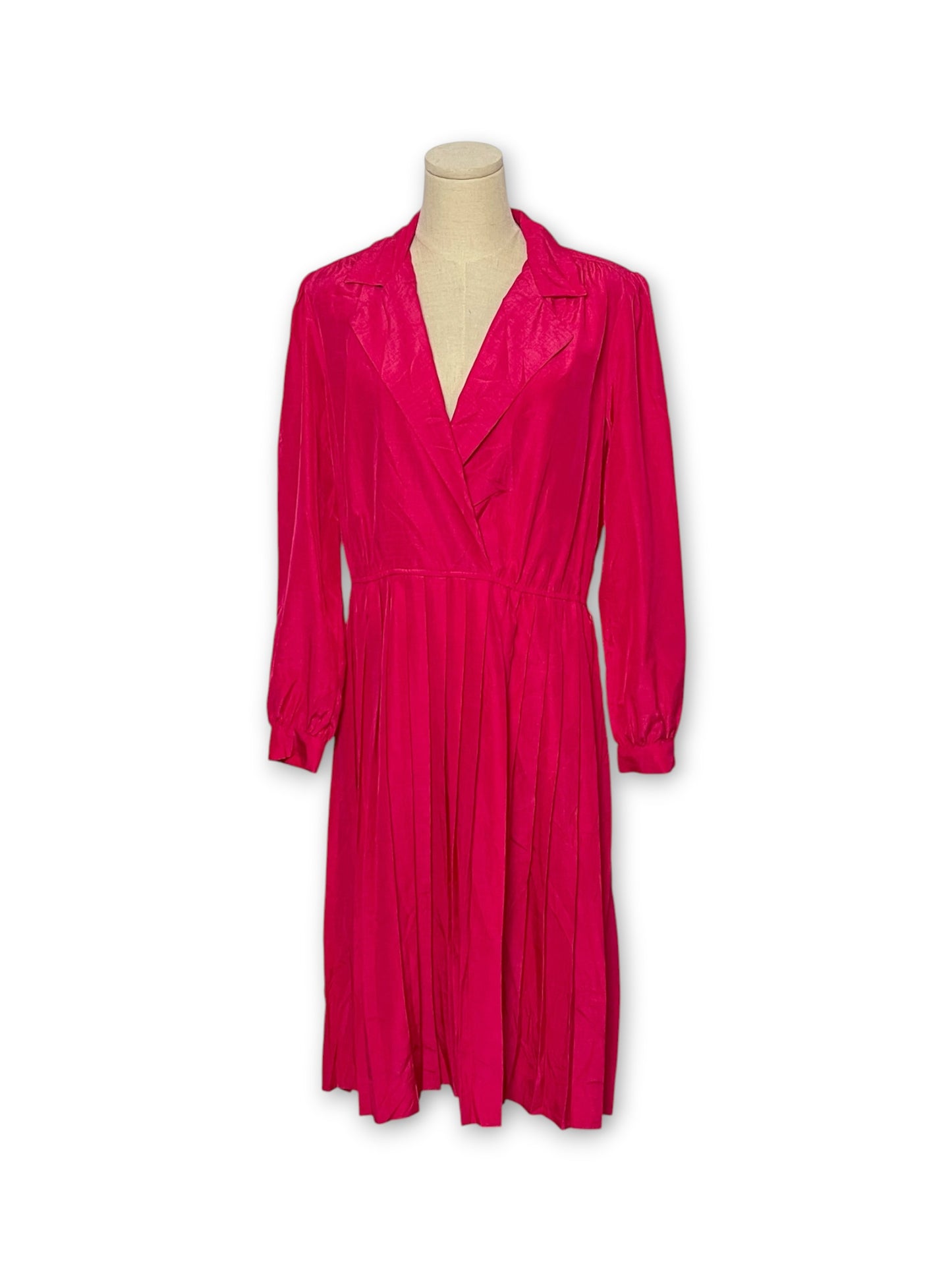 80’s Hot Pink Shirt Dress (XL/1X)