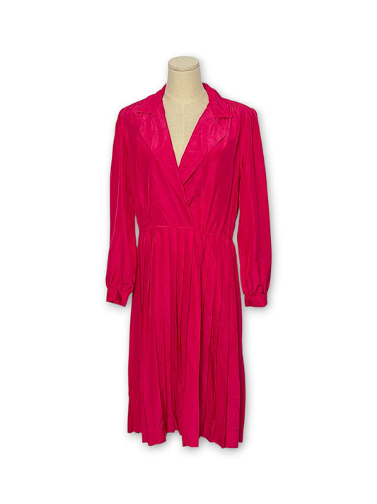 80’s Hot Pink Shirt Dress (XL/1X)