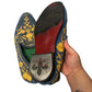 Vintage Floral Embroidered Suede Loafers (11.5)