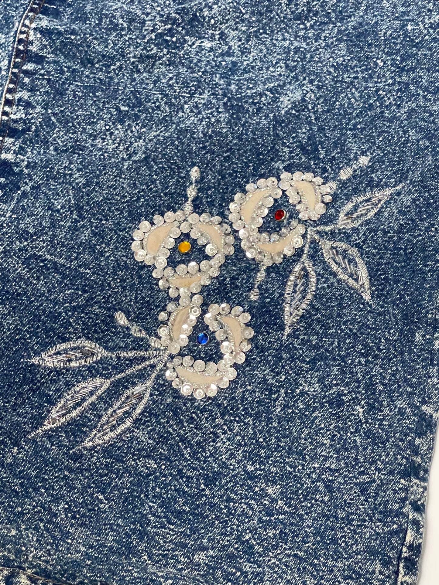 90’s Acid Wash Denim Pencil Skirt (M/L)