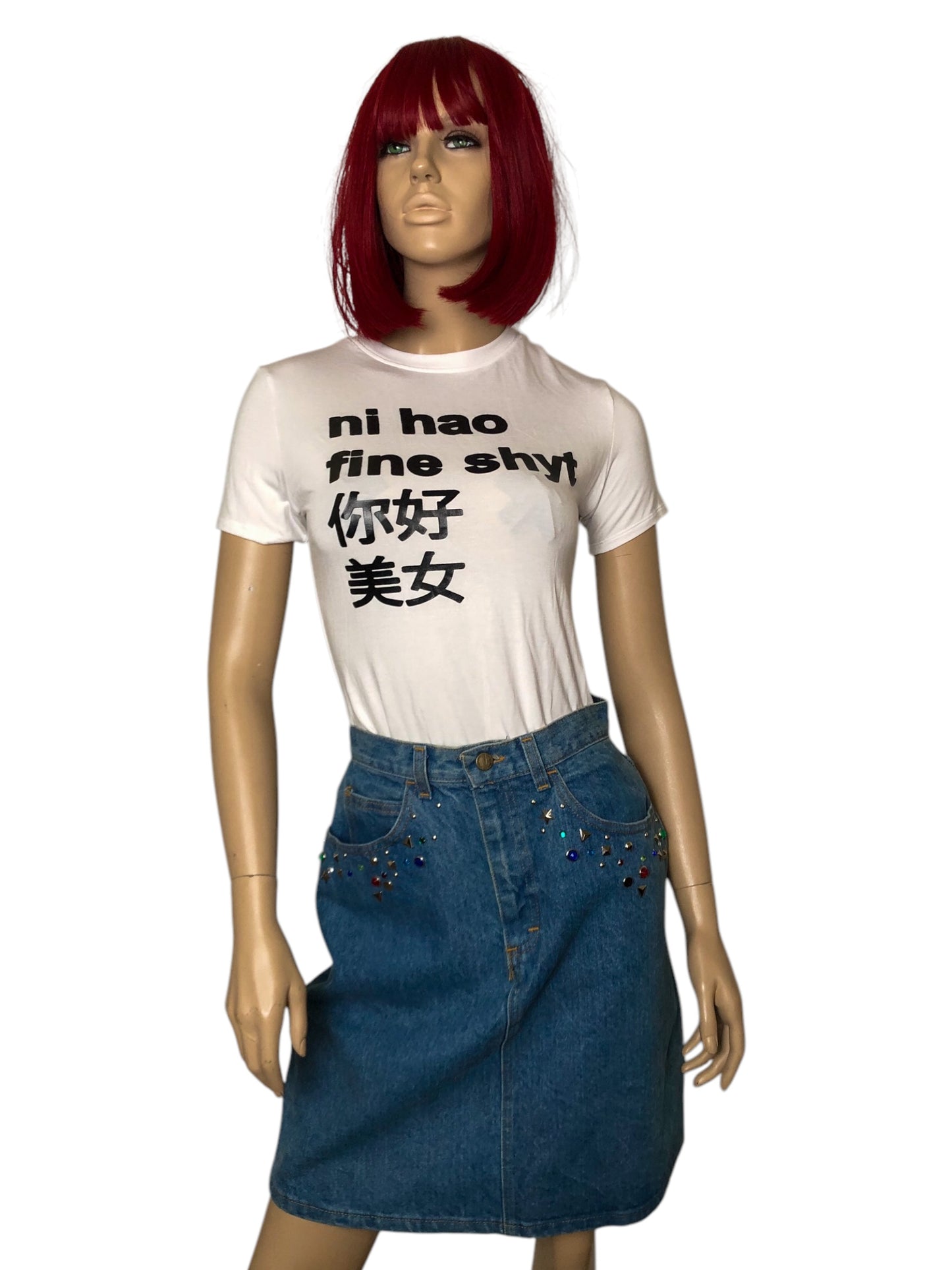 80’s Palmetto’s Light Wash Denim Skirt (M)