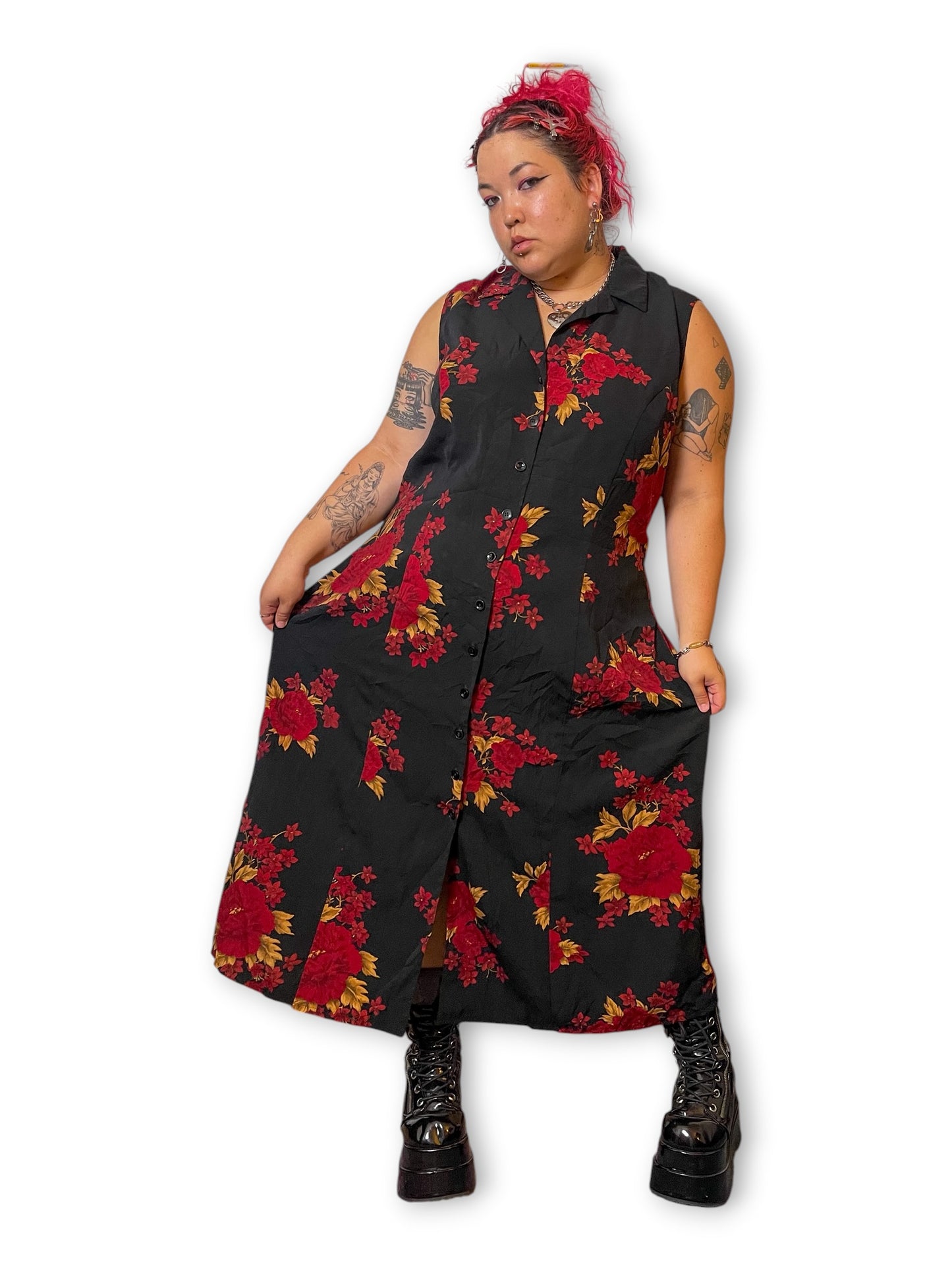90’s/Y2K Boho Grunge Maxi Dress (3X)