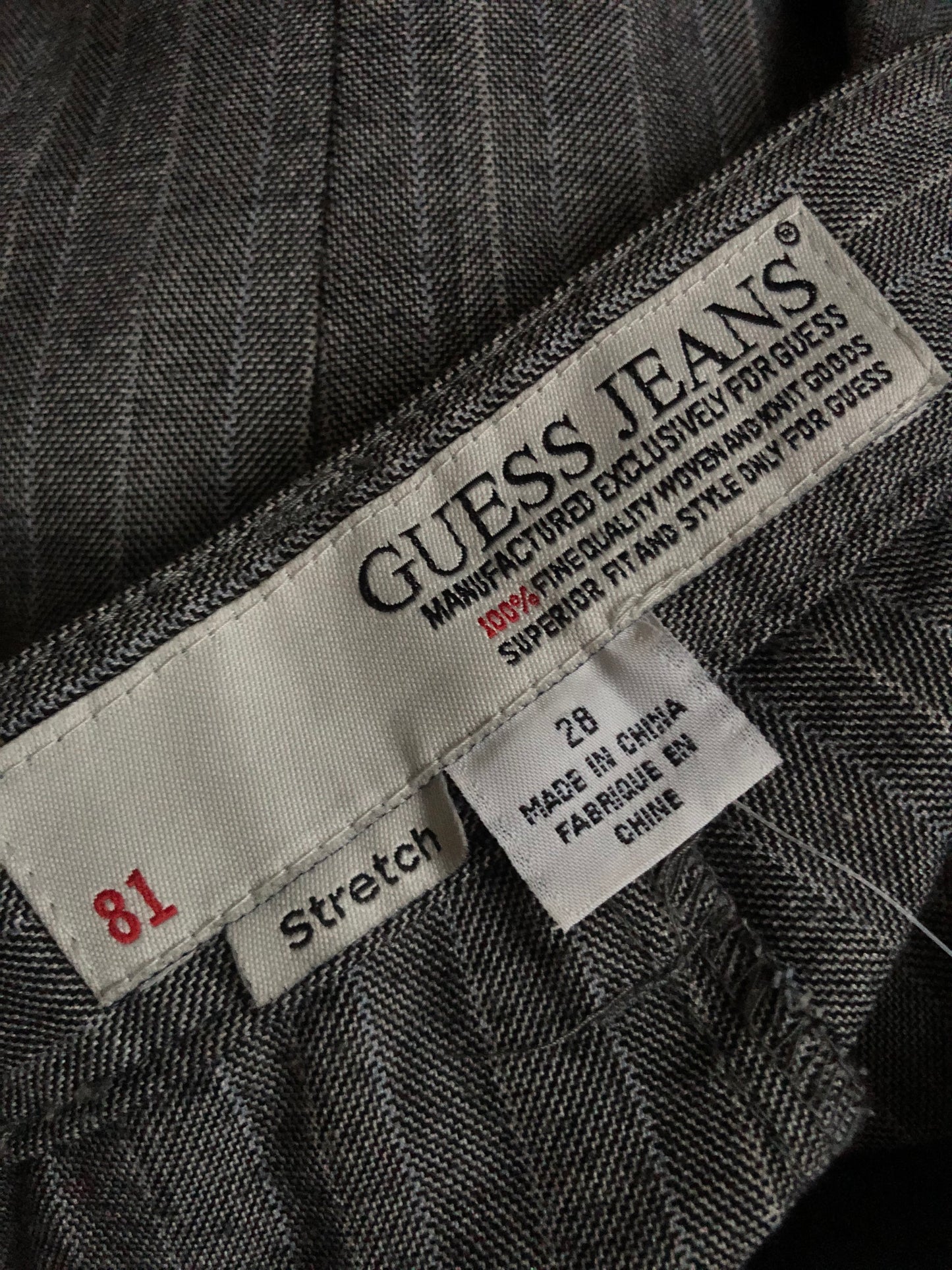 90’s/Y2K Guess Jeans Gray Pinstripe Shorts (S/M)