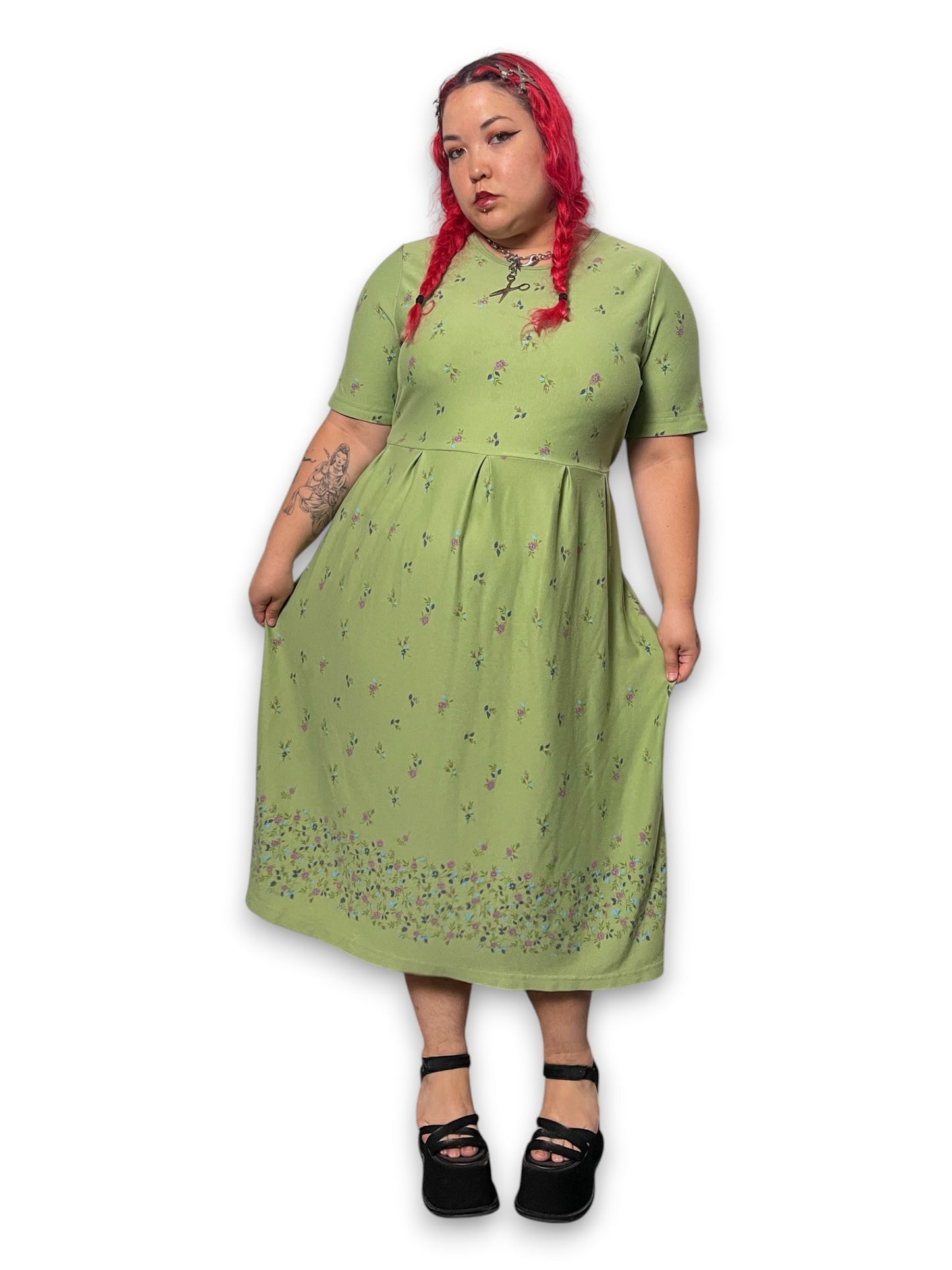 90’s/Y2K Floral Print Maxi Dress (1X/2X)