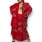 90’s August Max Woman Red Floral Print 2-Piece Set (2X)