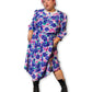 80’s Retro Floral Pleated Dress (1X/2X)