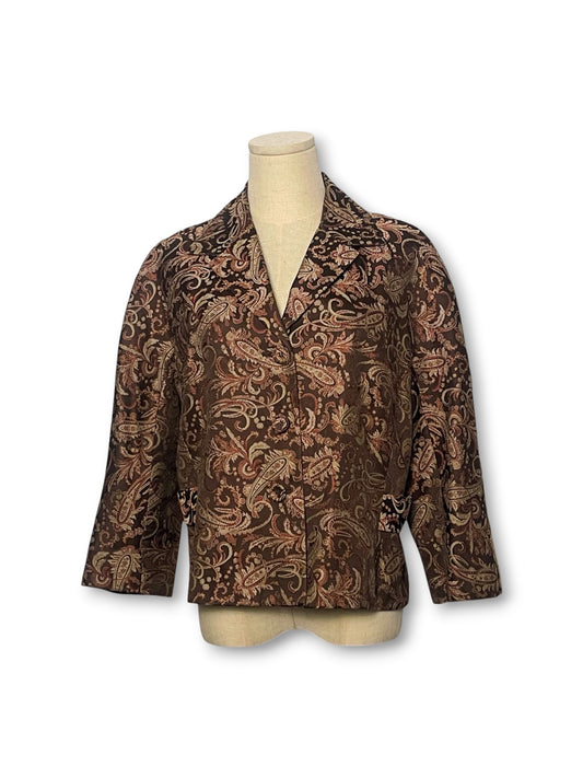 90’s Paisley Brocade Blazer (XL)
