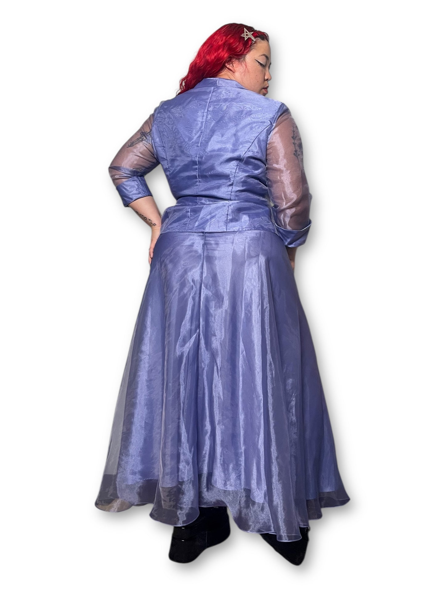 90’s Alex Evenings Lavender Organza 2-Piece Set (XL)