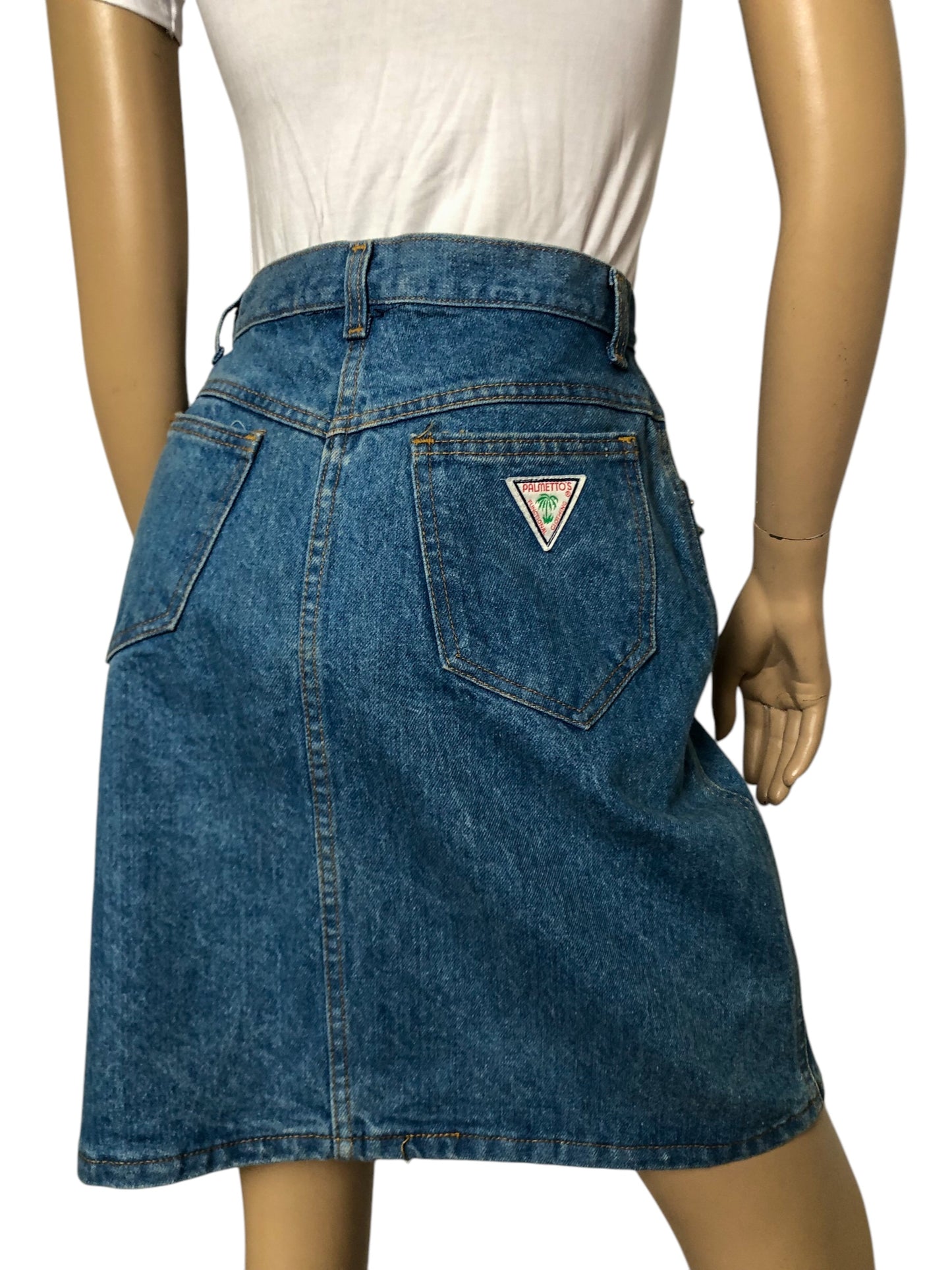 80’s Palmetto’s Light Wash Denim Skirt (M)