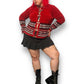 90’s/Y2K Croft & Barrow Red Patterned Cardigan Sweater (XL)