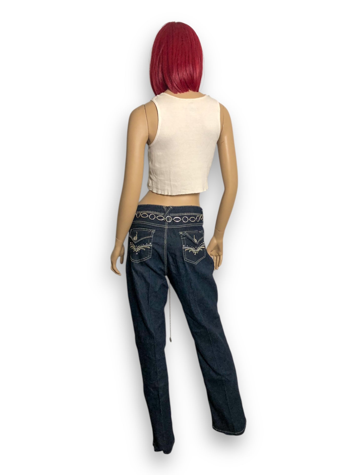 Y2K Angels Dark Wash Jeans (XL)