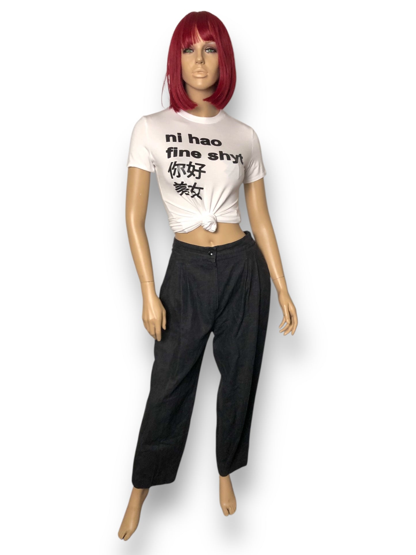 80’s/90’s Lorch Black Pleated Trousers (L/XL)