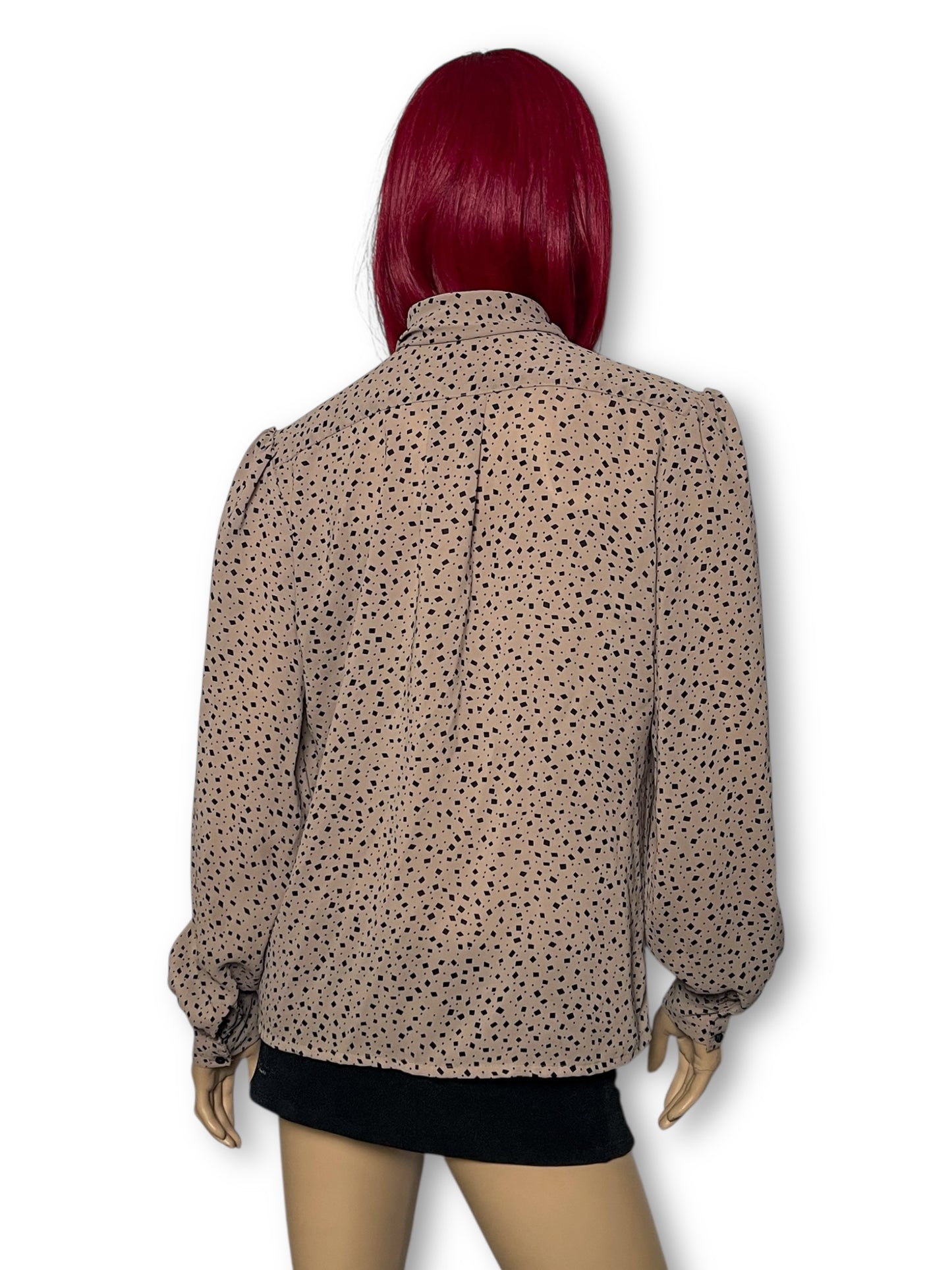 70’s/80’s Nama of California Brown Print Blouse (L/XL)