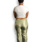 90’s Adrianna Papell Pistachio Green Silk Pants (2X)