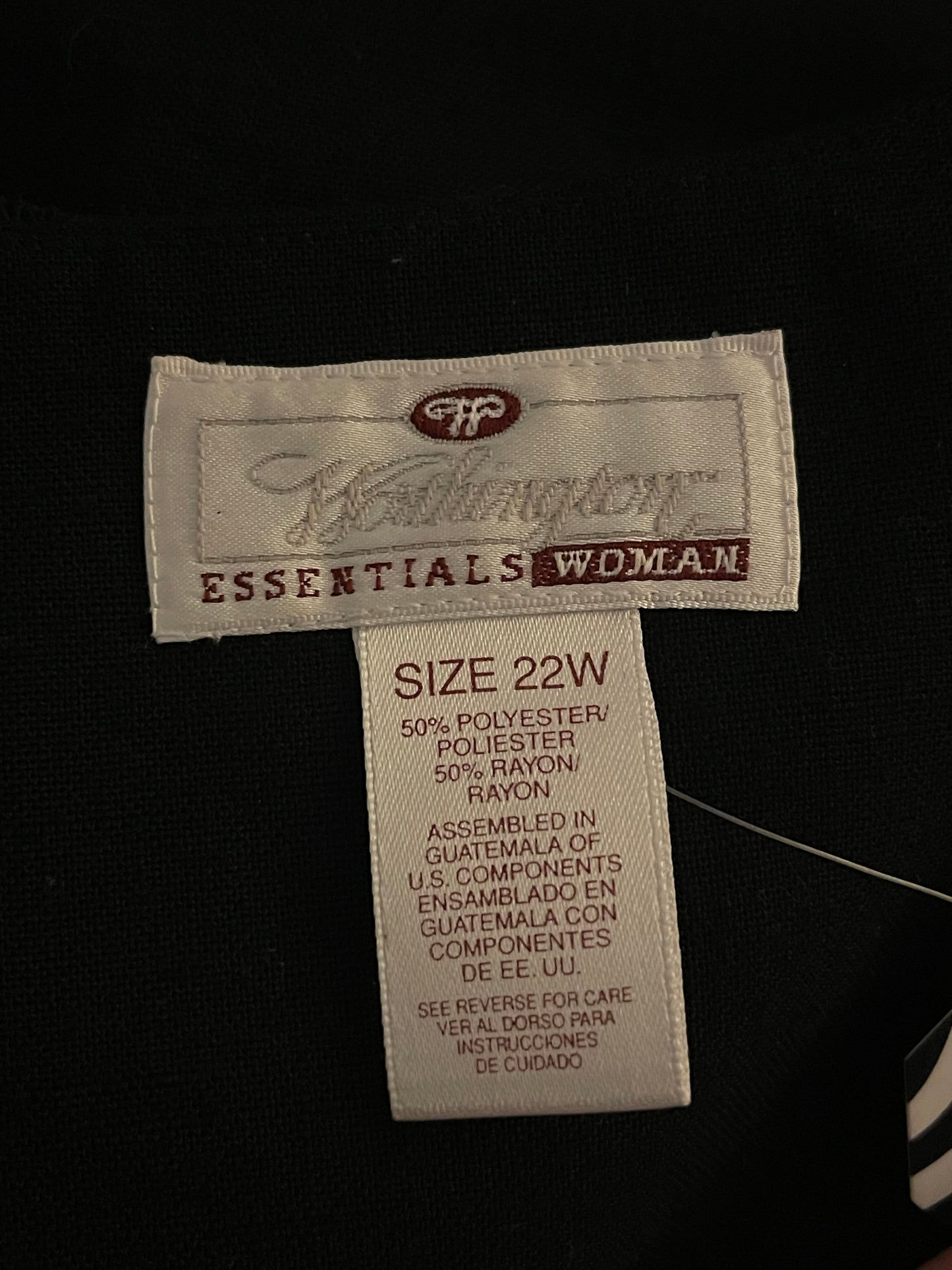 90’s Worthington Black Retro Blouse (2X/3X)