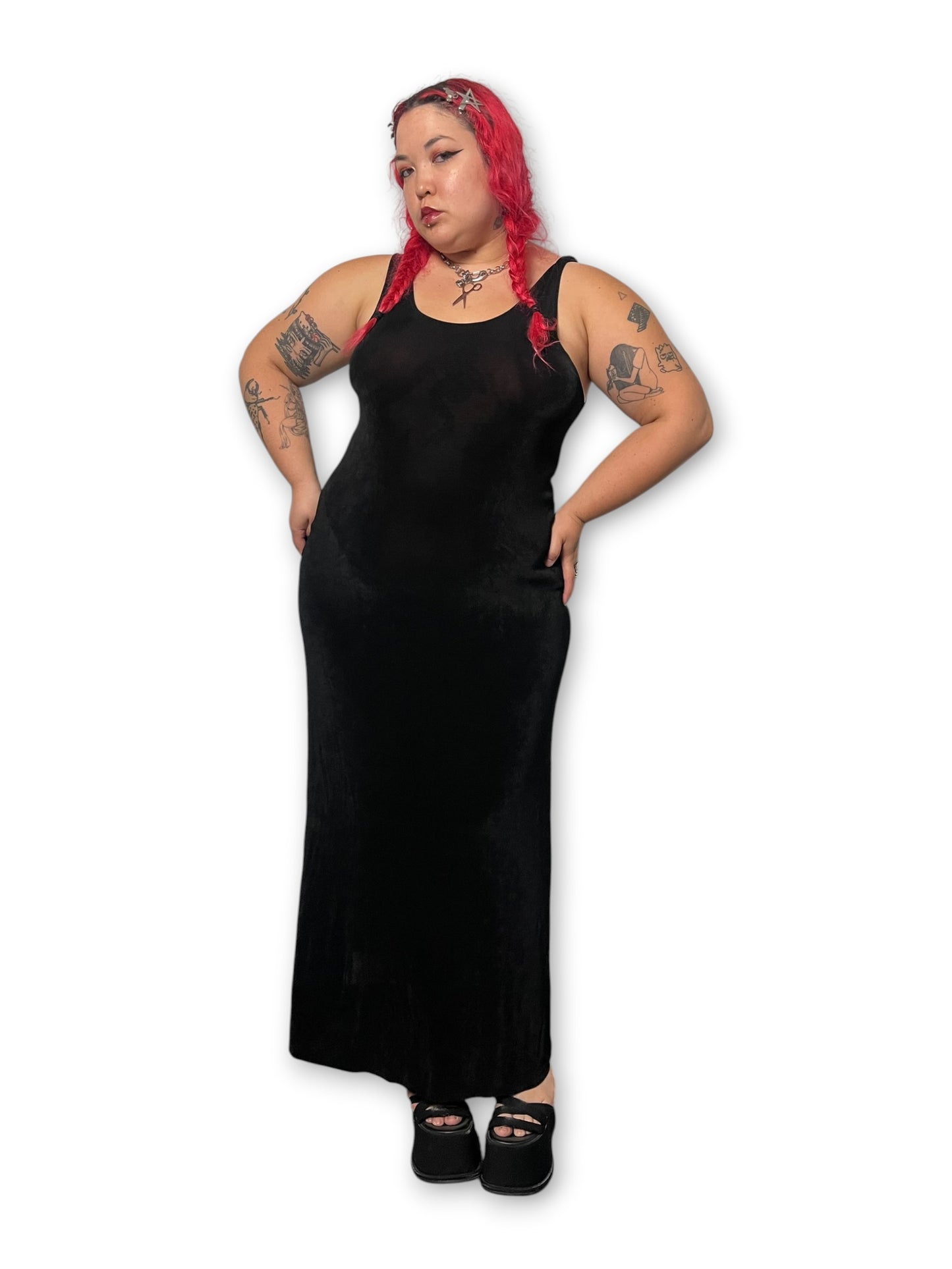 90’s Slinky Maxi Dress (XL/1X)