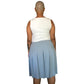 90’s Josephine Chaus Powder Blue Pleated Skirt (XL)