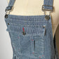 90’s/Y2K Railroad Stripe Overall Shorts (M)