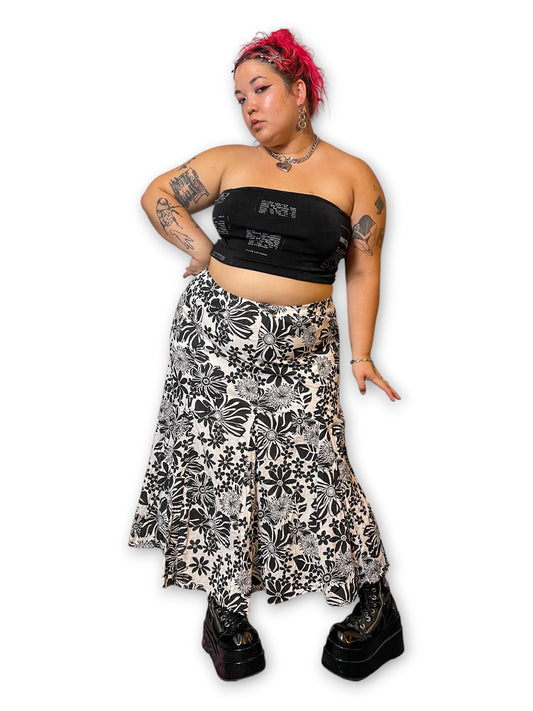 90’s/Y2K Floral Print Midi Skirt (L/XL/1X)