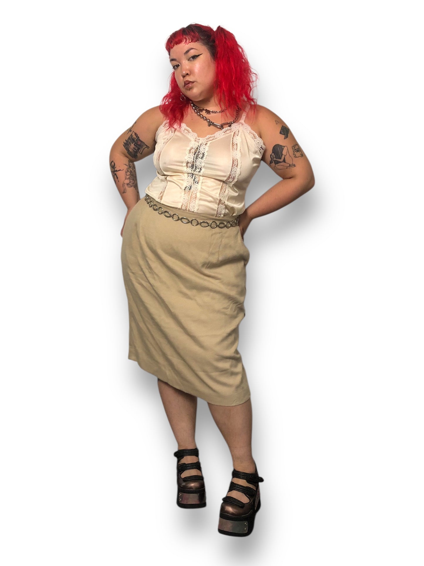 90’s Worthington Khaki Pencil Skirt (2X)