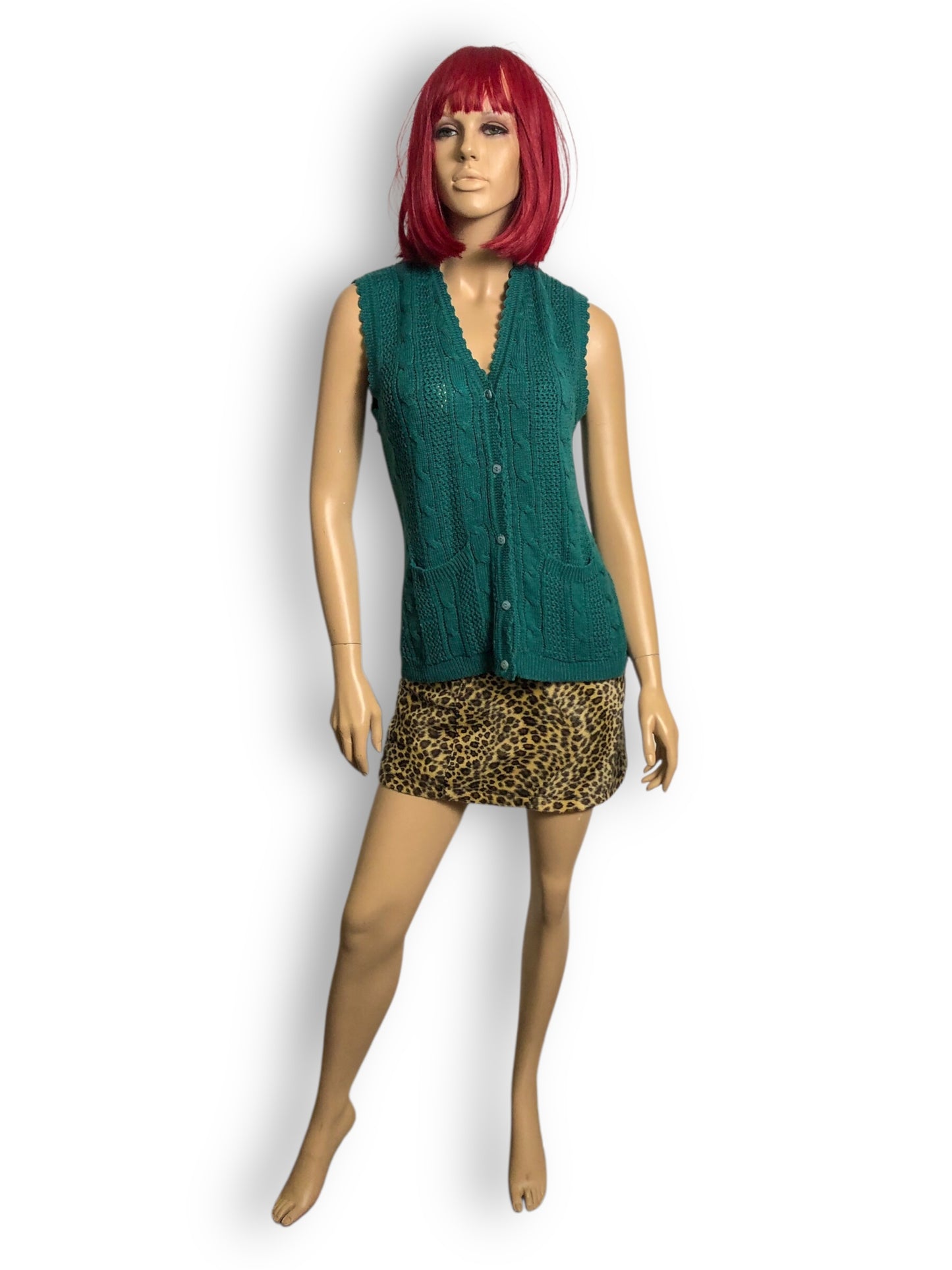 90’s Amusante Teal Knit Vest (L)