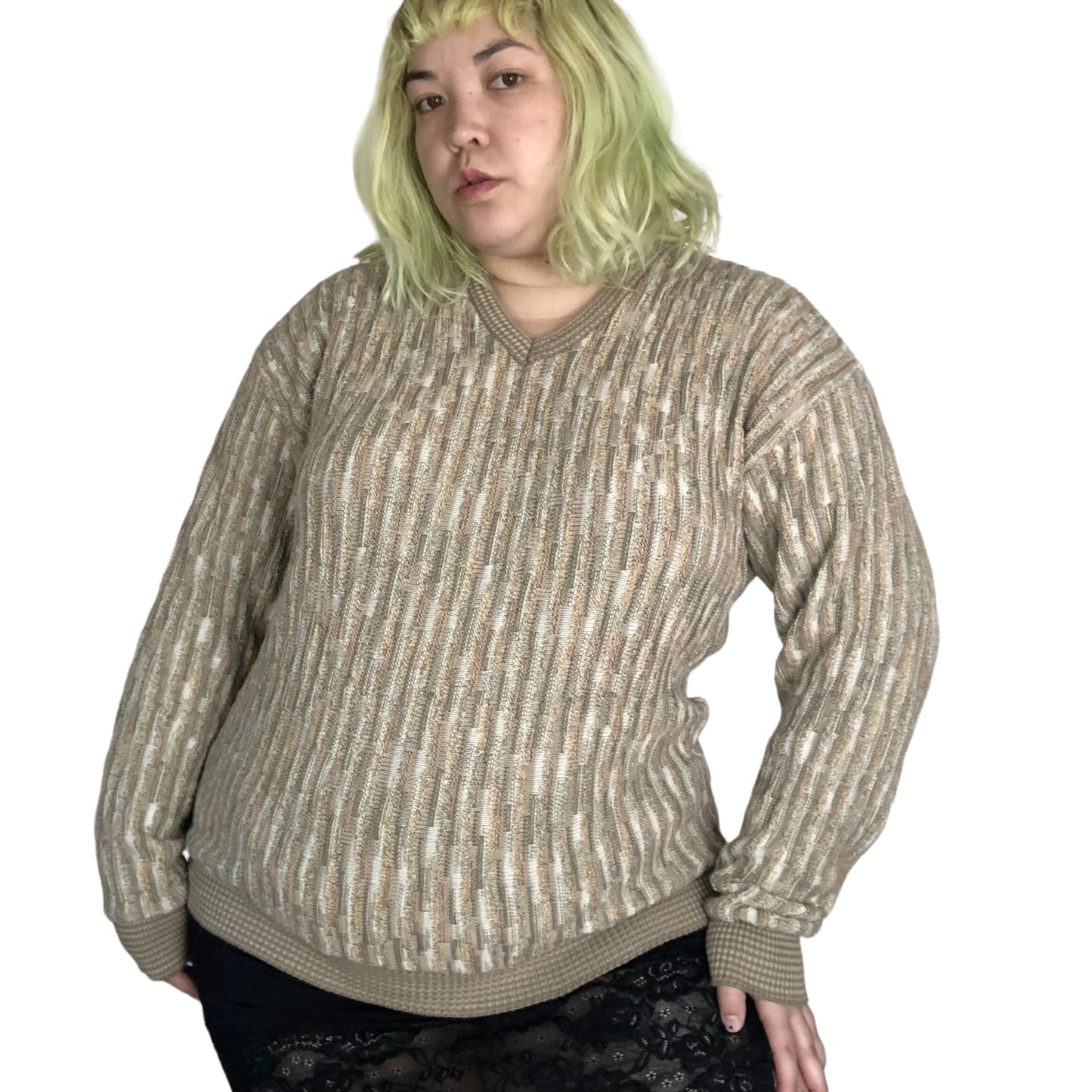 90’s Shenandoah Khaki Knit Sweater (L/XL)
