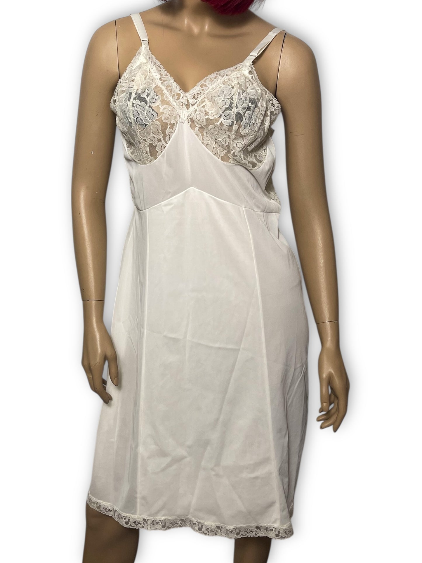 50’s/60’s Penney’s Adonna White Slip Dress (L)