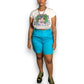 90’s/Y2K Lizsport by Liz Claiborne Turquoise Pleated Shorts (XL)