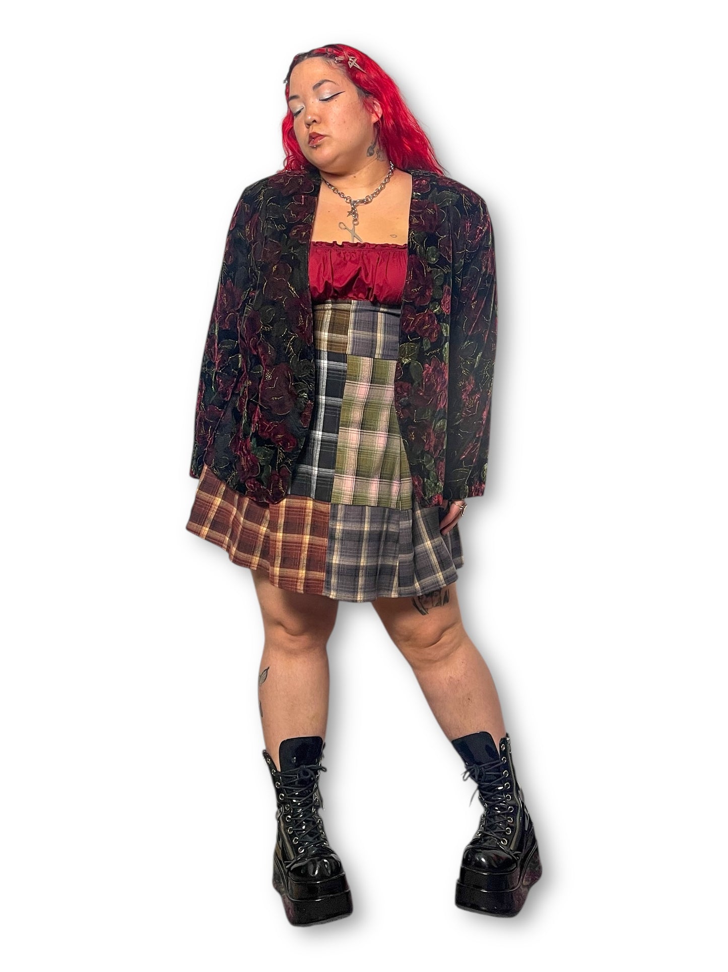 80’s/90’s Maggie McNaughton Floral Velvet Blazer (1X/2X)