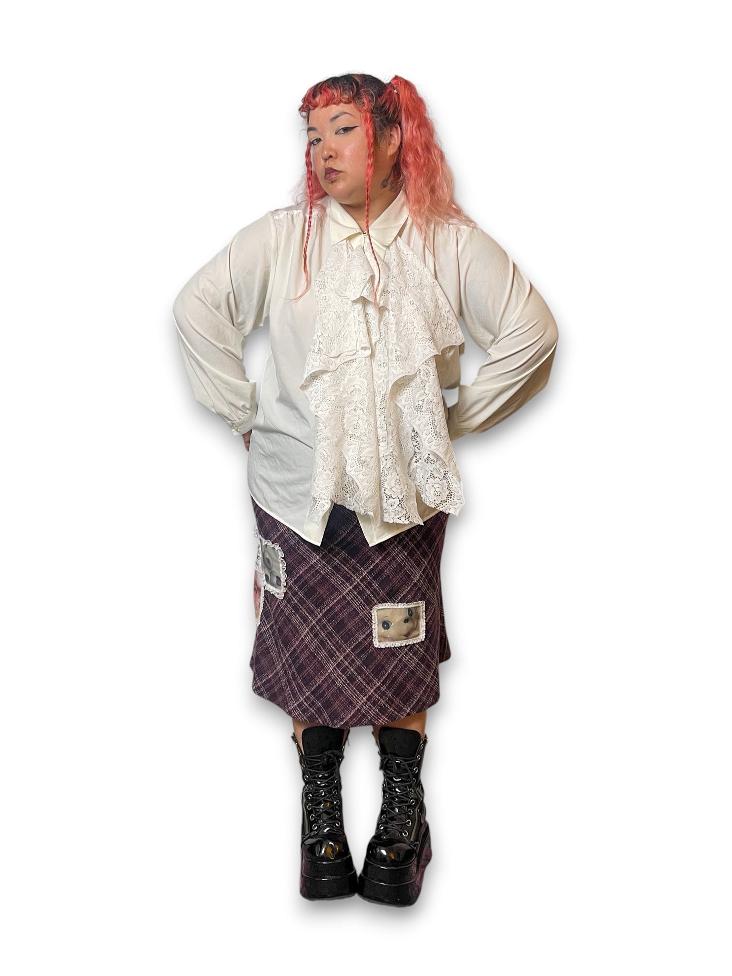 90’s/Y2K Victorian Ruffled Blouse (2X/3X)