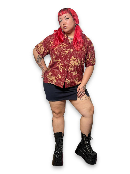 Y2K Floral Print Blouse (2X)