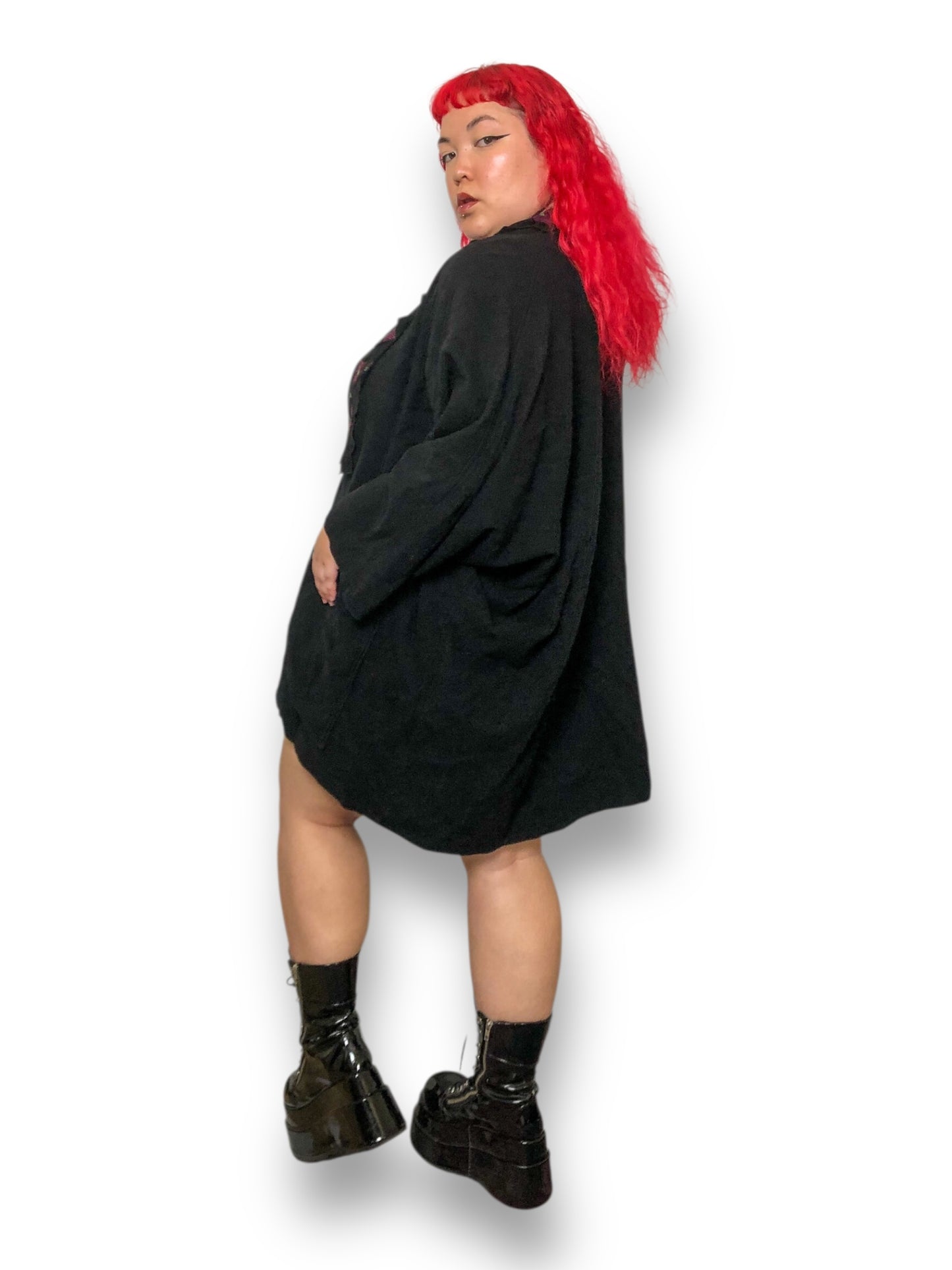 90’s Beth Schaeffer Black Wool Cardigan (OSFM)