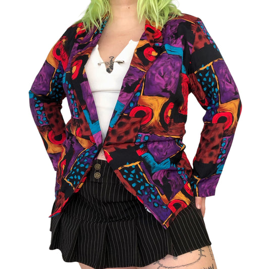 80’s/90’s Barrie Stephens Colorful Retro Print Blazer (L/XL)