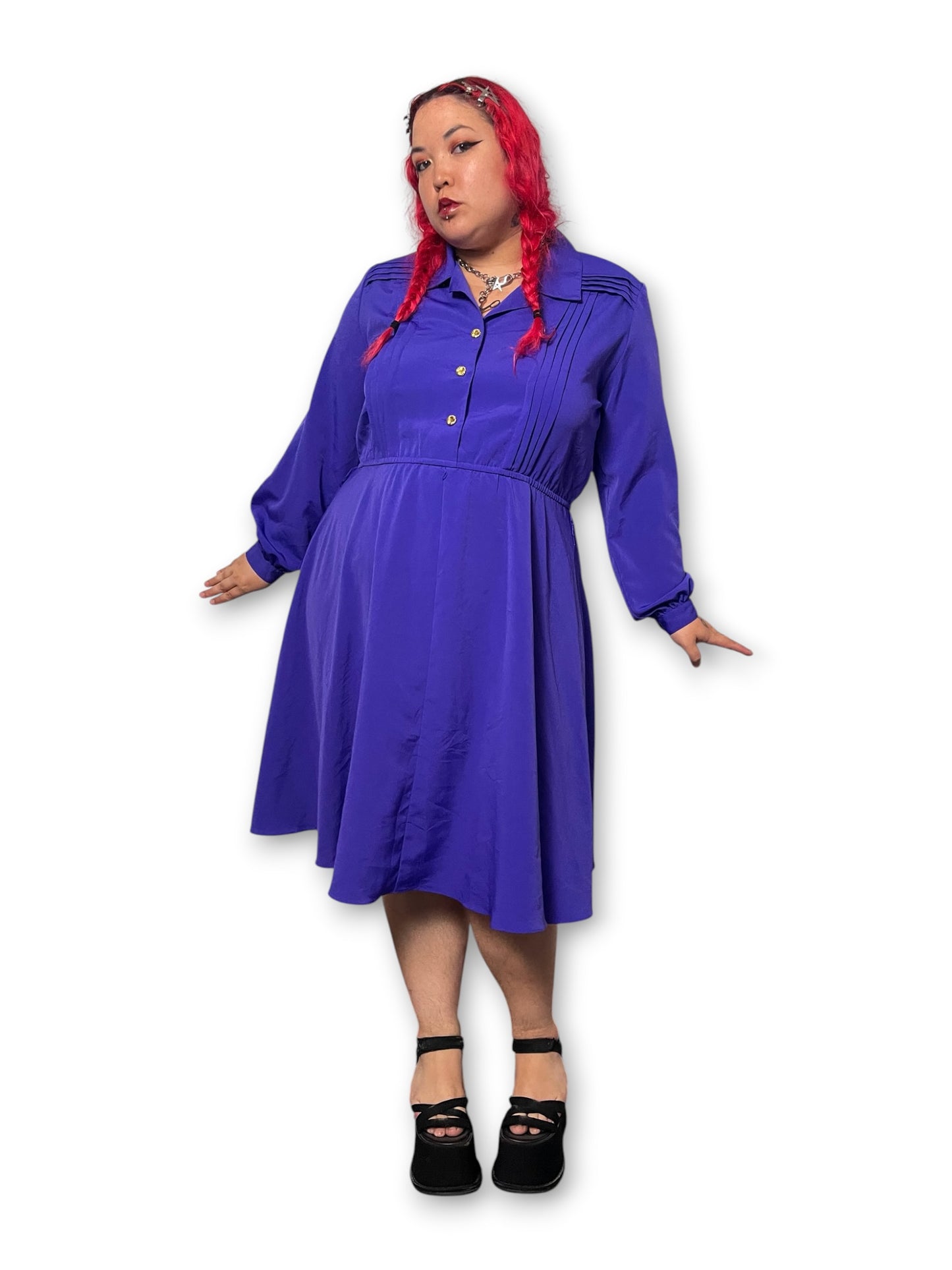 80’s Retro Shirt Dress (1X)