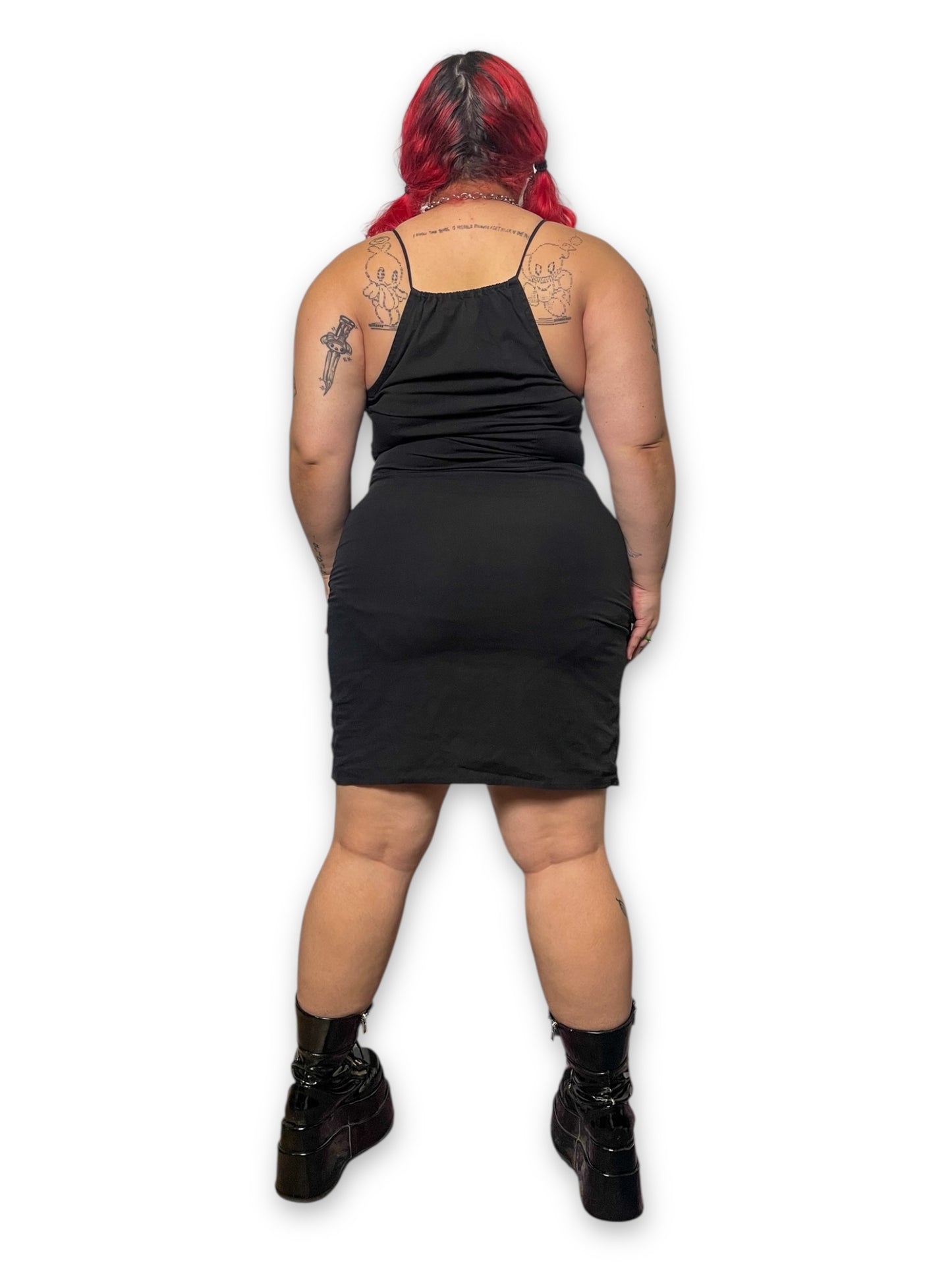 Y2K/Modern Black Halter Dress (XL)