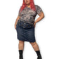 Y2K/Modern Dark Wash Denim Skirt (1X)