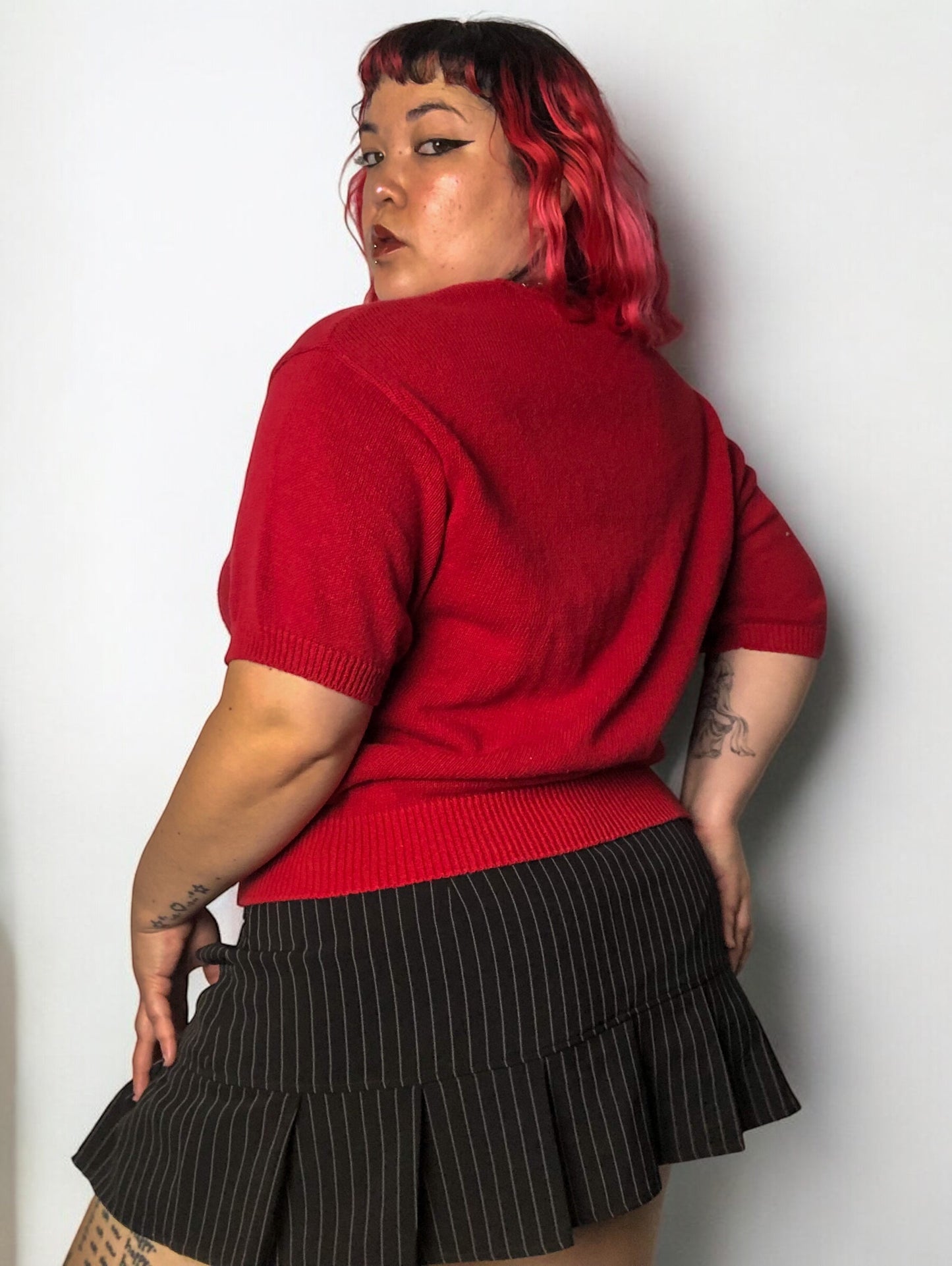 80’s Rejoice! Red Knit Shirt (2X)