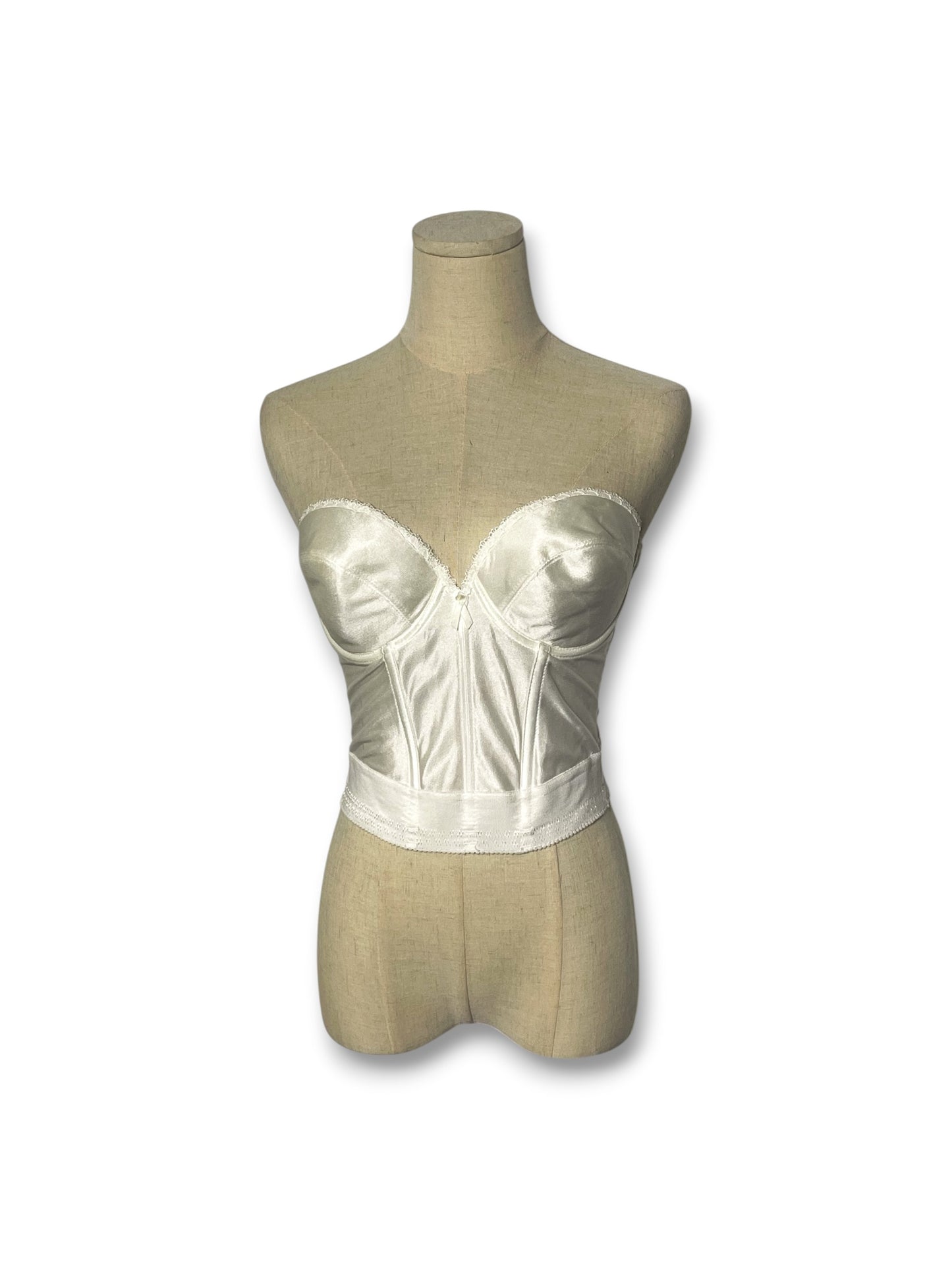 80’s White Corset Bustier Top (36C)