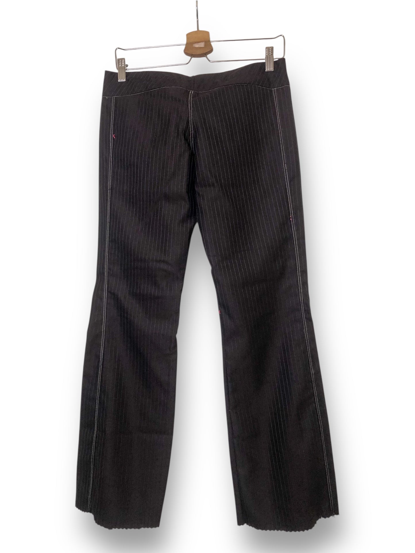 Black and Navy Blue Pinstripe Slacks (M)