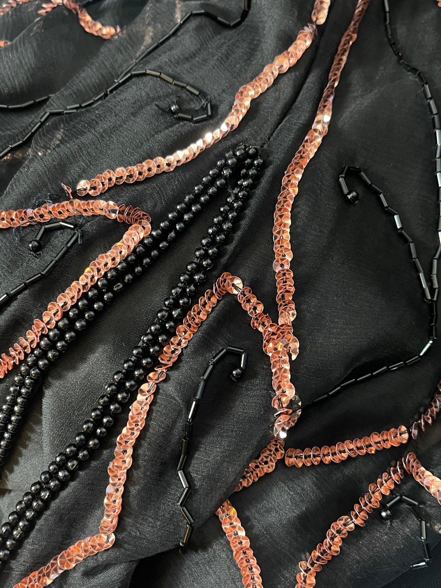 90’s Beaded Silk Midi Skirt (1X/2X/3X)