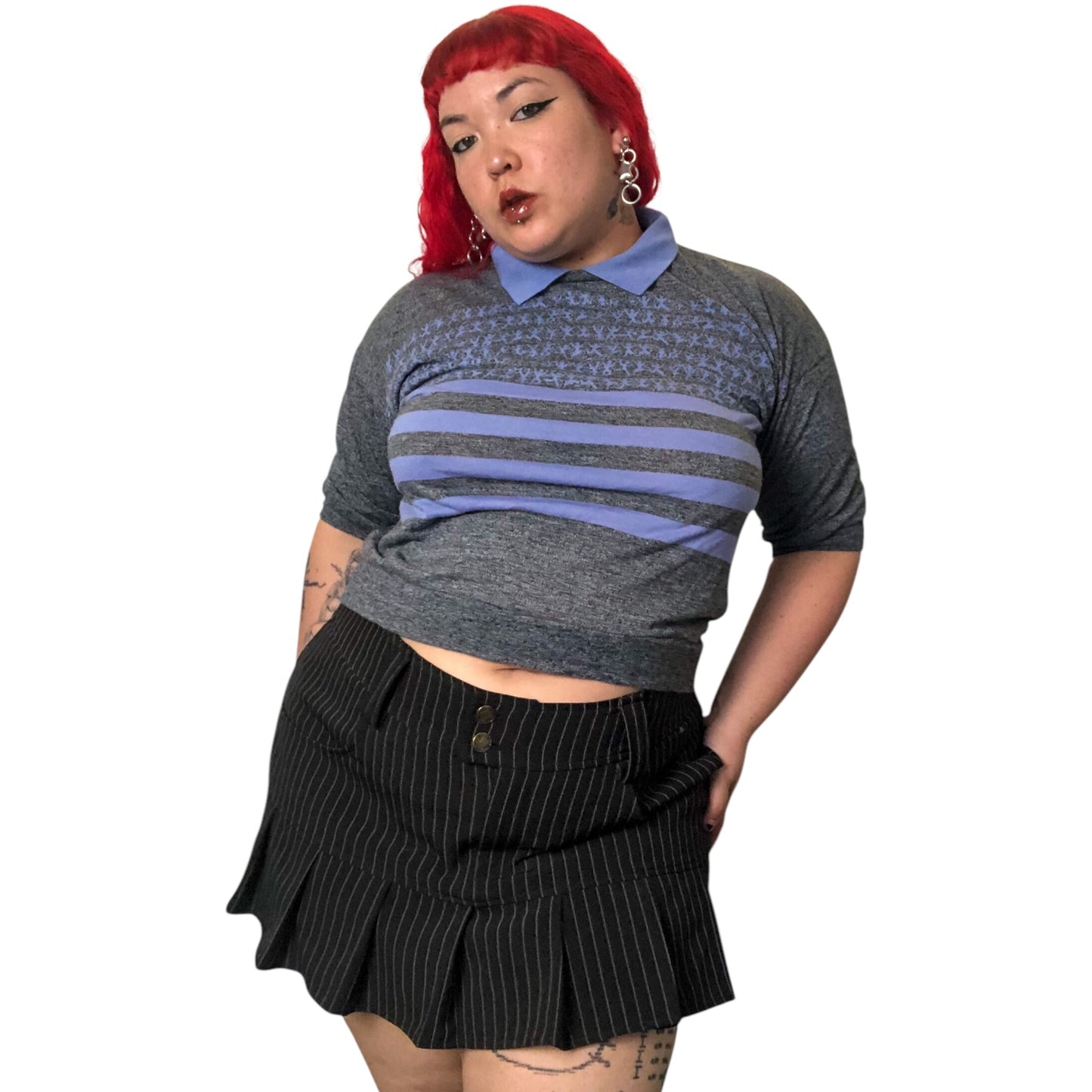 80’s Jessica Scott Heather Gray Polo Shirt (XL)