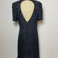 80’s/90’s Black Beaded Cocktail Dress (M)